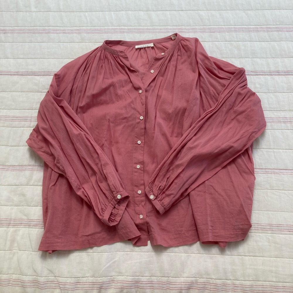 Doen Jane Blouse 100% Cotton - Size Small - Rare Sold Out Pink Color